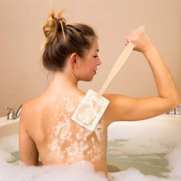 Loofah Bath Brush Body Exfoliator Work for Dry Brushing