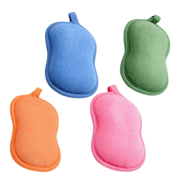 4 Pcs Baby Shower Cloth Bath Washcloth Toddler Newborn Shower Brush