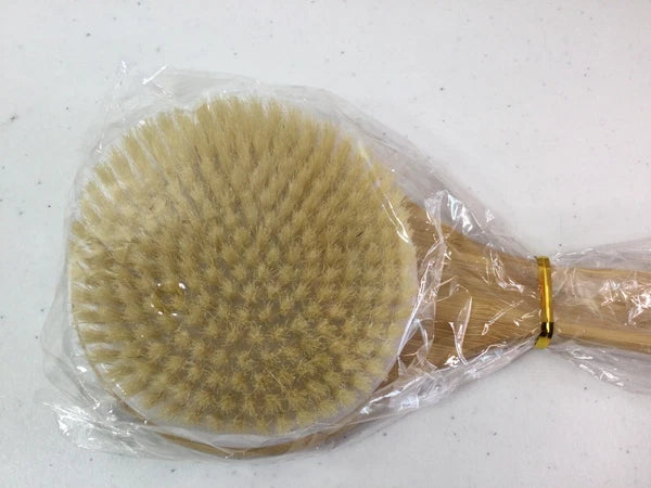 ITHYES Bamboo Long Handle Shower Brush. Exfoliating. NEW.