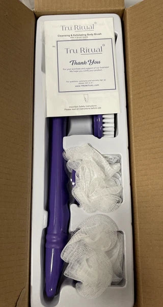 Tru Ritual Cleansing & Exfoliating Body Scrub Brush 4 Brush Head Attachments