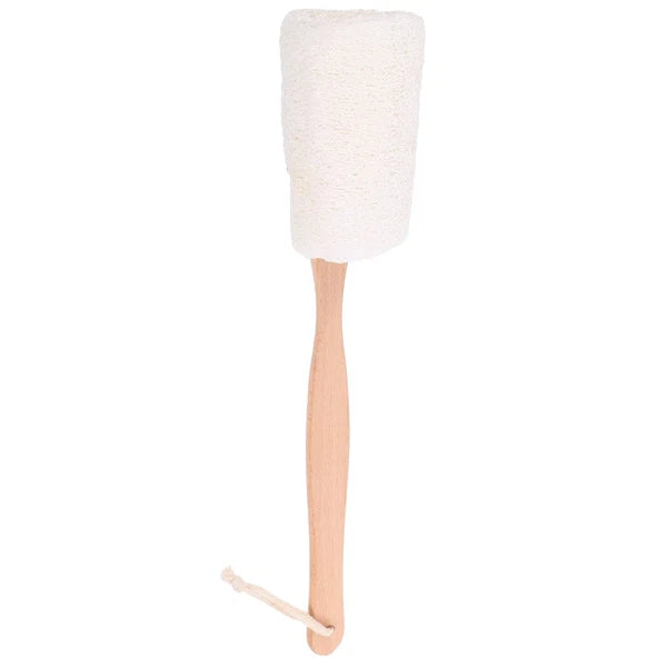 Natural Loofah Bath Brush Long Handle Exfoliating Back Scrubber