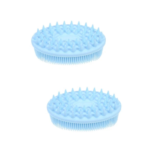 2 Count Silicone Bath Brush Baby Shower Scrubber Massage for Infant