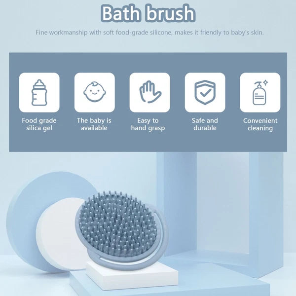 Bathing Hair Brush Soft Baby Child High Temperature Resistance Portable