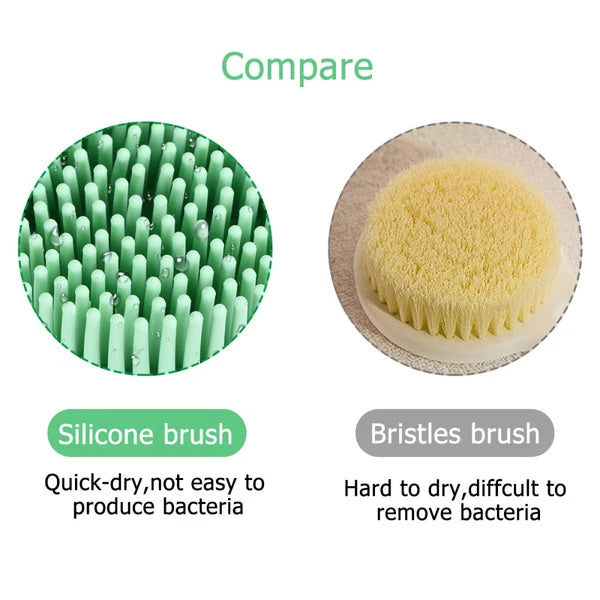 Bath Brush Man Silicone Exfoliator Body Scrubber Back for Shower