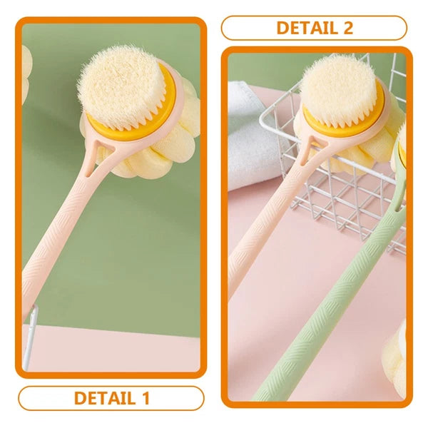 Bath Brush Exfoliating Back Scrubber with Handles Shower for Body