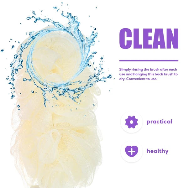 2 Pcs Bath Ball Brush Brushes Back Scrub Exfoliating Body Scrubber