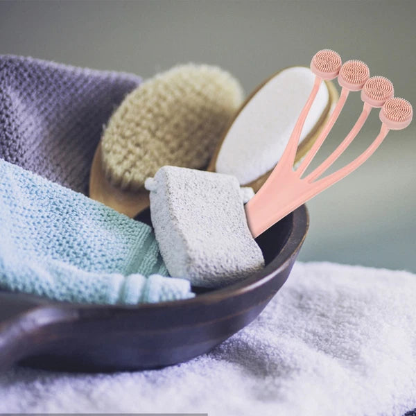 Exfoliating Bath Brush Back Scrubber Body for Shower with Long Handle