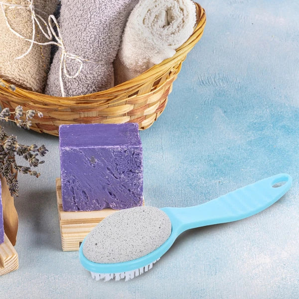 Foot Brush with Plastic Handle (Random Color) Plastic bath brush Foot brush