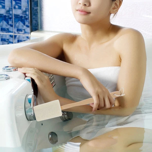 Loofah Bath Brush Body Scrub Exfoliator with Handle Man Shower Exfoliating