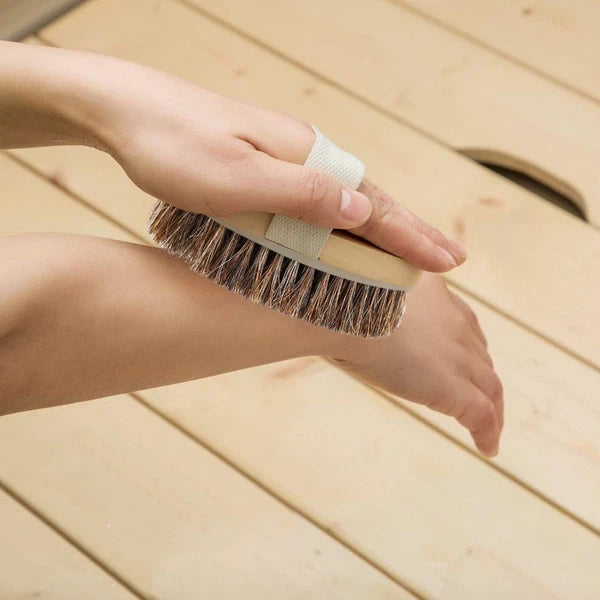 Exfoliating Skin Brush Cleaning Scrubber Wooden Body Brush for SPA Home