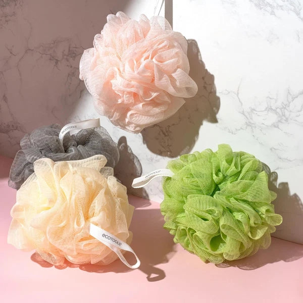 Ecotools Delicate Ecopouf 4 Pack, Loofah Sponge for Bath & Shower, Recycled Nett