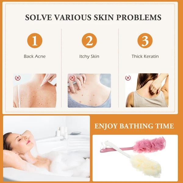 2 Pcs Bath Ball Brush Brushes Back Scrub Exfoliating Body Scrubber