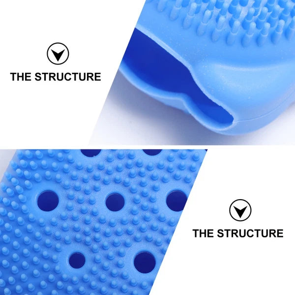 3pcs Automatically Soak Bath Scrub Silicone Bath Brush Soap Storage Bath Tool