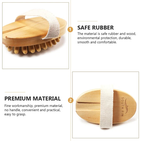 Massage Brush Head Dry Brushing Body Exfoliating for Man Compact Bath Bathing